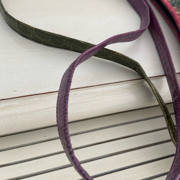 Womens Classic Vintage 1990 Sharif Multi-Colored Jewel Tone Shoulder Strap Purse - Picture 15 of 15